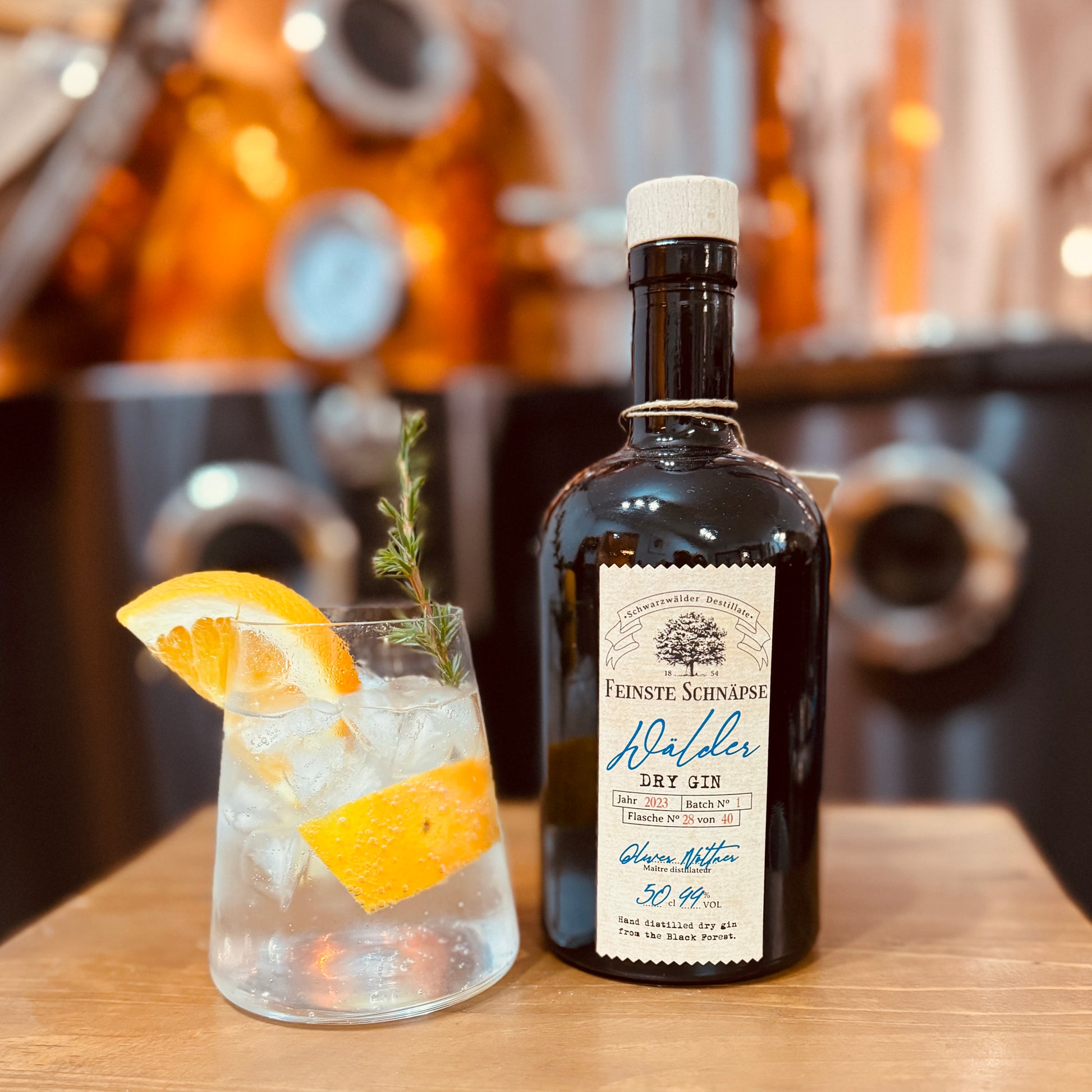 Wälder Dry Gin von der Hausbrennerei Nöltner & Nöltner