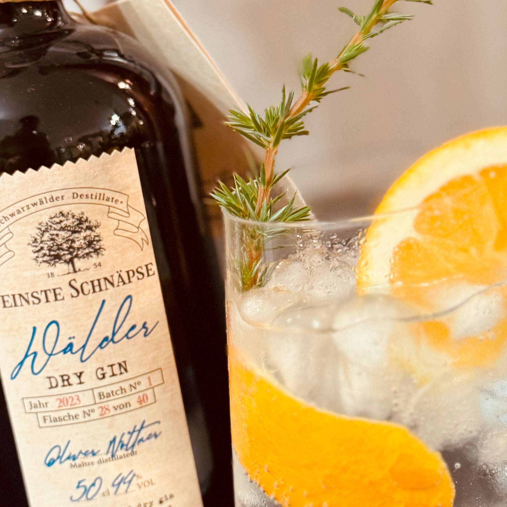 Wälder Dry Gin von der Hausbrennerei Nöltner & Nöltner